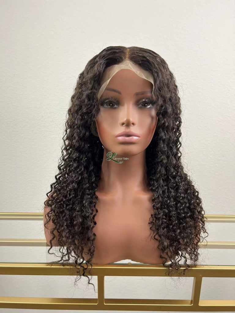 360 Lace Frontal Water Wave Wig - Berry