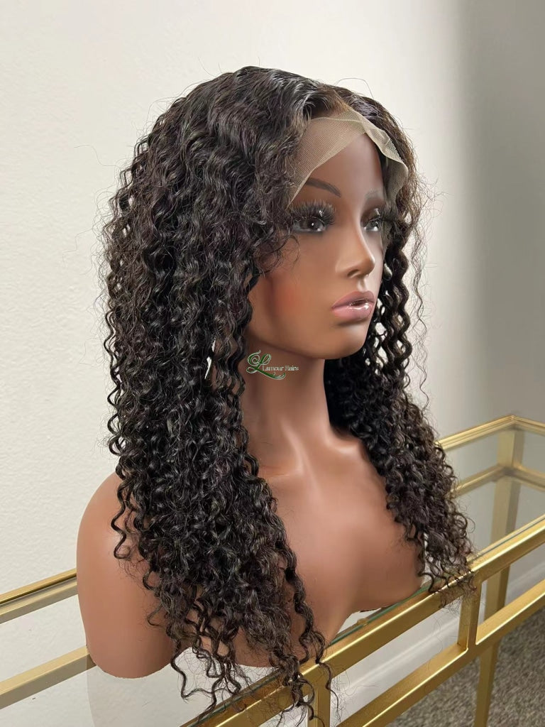 360 Lace Frontal Water Wave Wig - Berry