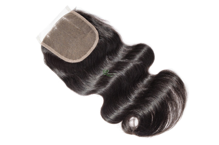 Loose Deep Wave Black 100% Human Hair Weaves Bundles With Lace Frontal Closure